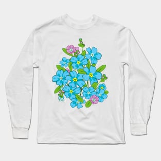 Forget-Me-Not. Flowers Long Sleeve T-Shirt